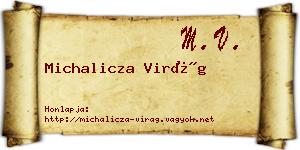 Michalicza Virág névjegykártya